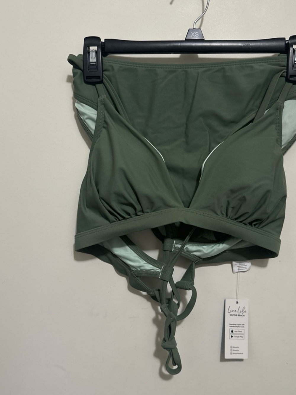 Cupshe Olive Green Bandeau Bikini Top